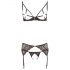 Abierta Fina - magia di pizzo scintillante - set reggiseno (nero)