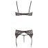 Abierta Fina - magia di pizzo scintillante - set reggiseno (nero)