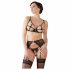 Abierta Fina - Set di Reggiseni in Pizzo Scintillante (nero)  - L