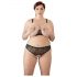 Cottelli Plus Size - Set reggiseno perle (nero) - XL