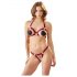 Cottelli - Set lingerie aperto con anelli in metallo (rosso)