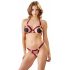 Set intimo aperto con anelli metallici Cottelli (bordeaux)  - M/L