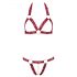 Set intimo aperto con anelli metallici Cottelli (bordeaux)  - M/L