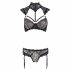 Set di Biancheria Intima in Pizzo con Colletto Cottelli (Nero) 