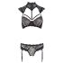 Set di Biancheria Intima in Pizzo con Colletto Cottelli (Nero)  - 80B/M