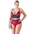 Intimo Sexy in Pizzo e Raso Plus Size (nero-rosso) 