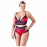 Intimo Sexy in Pizzo e Raso Plus Size (nero-rosso) 