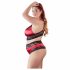 Intimo Sexy in Pizzo e Raso Plus Size (nero-rosso) 