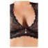 Cottelli Taglie Forti - completo intimo in pizzo con strass (nero) - 2XL