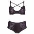 Cottelli Taglie Forti - reggiseno e slip incrociati (nero)