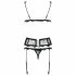 Set Lingerie Emperita Obsessive con Ricami Delicati (nero) 