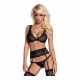 Set Lingerie Emperita Obsessive con Ricami Delicati (nero)  - L/XL