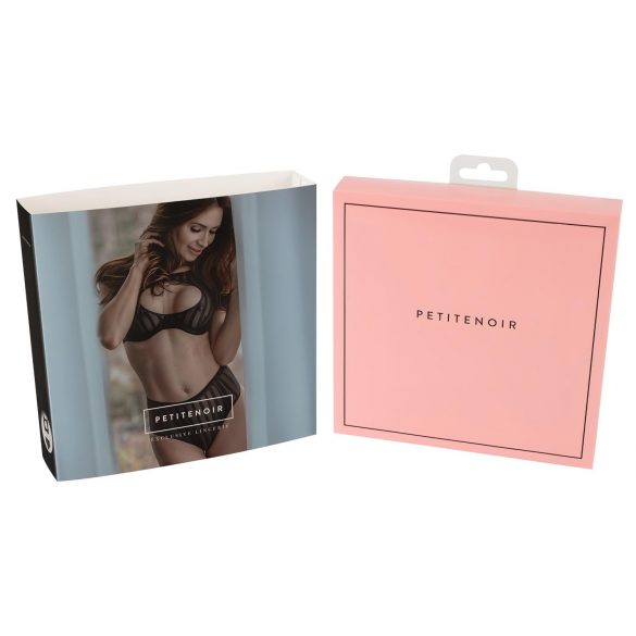 / Petite Noir Exclusive - completo reggiseno a righe trasparenti (nero)