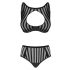 / Petite Noir Exclusive - completo reggiseno a righe trasparenti (nero)