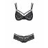 Set di lingerie con reggiseno in pizzo rose e spalline Obsessive 860-SET-1 (nero) 