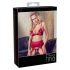 Set di Lingerie Rosso Scintillante con Catene di Strass - Abierta Fina 