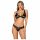 Set di lingerie Obsessive Luvae con strass e motivi floreali (nero) 