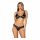 Set di lingerie Obsessive Luvae con strass e motivi floreali (nero)  - L/XL