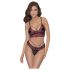 Cottelli - Set reggiseno con rose rosse (nero)