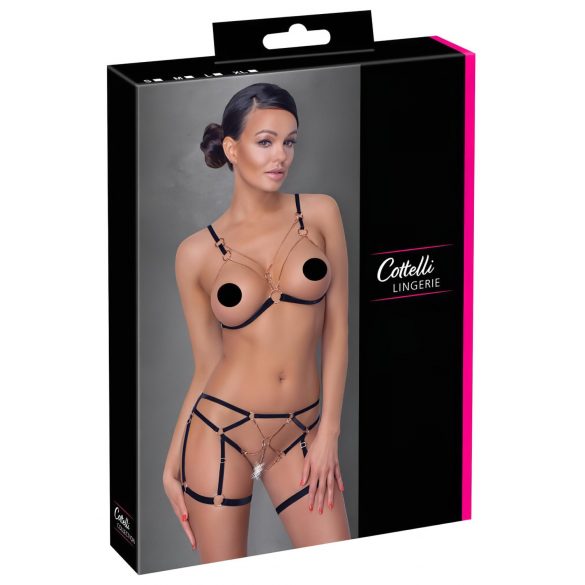 Cottelli - Body Decorativo con Cinghie e Catene (Nero) 