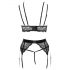 Abierta Fina - trio di lingerie in pizzo (nero)