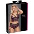 Set Intimo Floreale Plus Size Cottelli (Nero-Viola) 