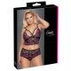 Set Intimo Floreale Plus Size Cottelli (Nero-Viola) 