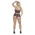 Set Intimo Floreale Plus Size Cottelli (Nero-Viola) 