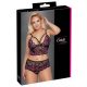 Set Intimo Floreale Plus Size Cottelli (Nero-Viola)  - 3XL/4XL