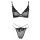 Set di Intimo Trasparente con Pizzo Cottelli (Nero) 