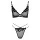 Set di Intimo Trasparente con Pizzo Cottelli (Nero) 