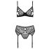 Set di Intimo Primula Eco Passion - Reggiseno e Perizoma in Pizzo Rampa (Nero) 