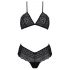 Set Bikini in Pizzo Eco Kerria - Nero 