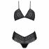 Set Bikini in Pizzo Eco Kerria - Nero 