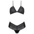 Set Bikini in Pizzo Eco Kerria - Nero 