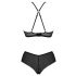 Set Bikini in Pizzo Eco Kerria - Nero 