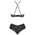 Set Bikini in Pizzo Eco Kerria - Nero 