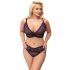 Set di Reggiseno Trasparente con Motivi in Pizzo per Taglie Forti Cottelli Curves - Viola 