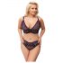 Set di Reggiseno Trasparente con Motivi in Pizzo per Taglie Forti Cottelli Curves - Viola 