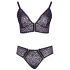 Set di Reggiseno Trasparente con Motivi in Pizzo per Taglie Forti Cottelli Curves - Viola 