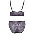 Set di Reggiseno Trasparente con Motivi in Pizzo per Taglie Forti Cottelli Curves - Viola 