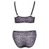 Set di Reggiseno Trasparente con Motivi in Pizzo per Taglie Forti Cottelli Curves - Viola 