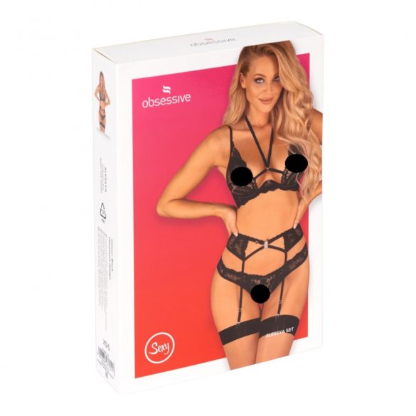 Set Intimo in Pizzo Obsessive Alessya (Nero) 