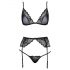 Set Intimo Ricamato Kissable (Nero) 