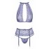 Set Intimo in Pizzo Perlato Kissable (Viola)  - L/XL