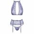 Set Intimo in Pizzo Perlato Kissable (Viola)  - L/XL