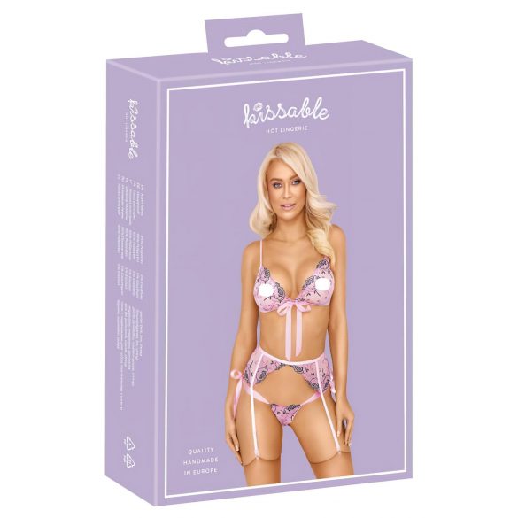 Set Intimo Ricamato Rose - Kissable (rosa) 