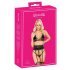 Set di Lingerie Sensuale con Reggicalze - Kissable (Nero) 