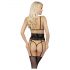 Set di Lingerie Sensuale con Reggicalze - Kissable (Nero) 