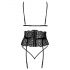 Set di Lingerie Sensuale con Reggicalze - Kissable (Nero) 